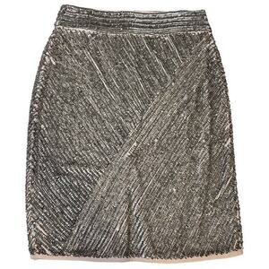 Topshop Mini Skirt Womens 6 Silver Sequin Wedding Disco Y2K Dopamine‎ NYE Party